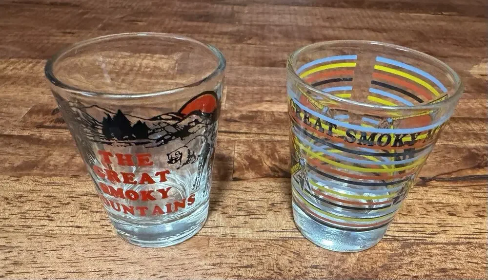 Two Great Smokey Mountains Shot Glasses